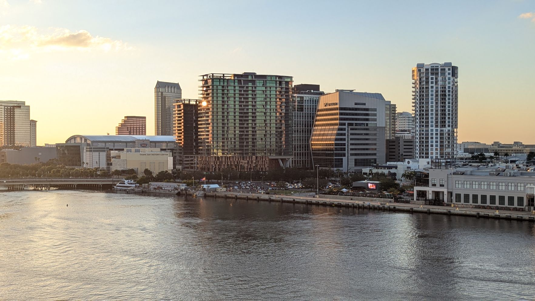 Tampa skyline overlooking the water